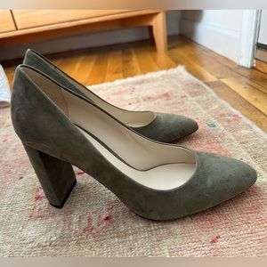 Deimille Grey Block Heel Pumps - size 39
